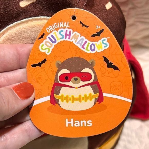 NWT Squishmallows Hans The Hedgehog Superhero 12” Plush Halloween 2023 - Picture 3 of 3